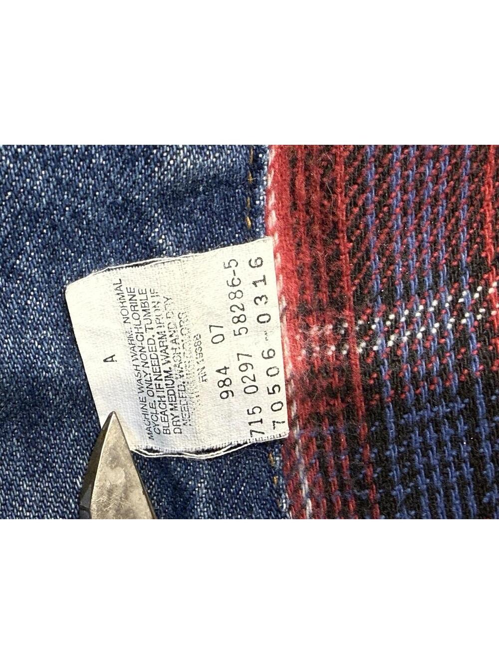 Vintage 1984 LEVIS  Type III Denim Trucker Jacket Flannel Lined Size 40 “NO E!” - Picture 9 of 9